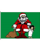 Fahne von Weihnachtsmann+Engel